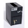 Fire King Security Products Cennox Rotary Hopper Drop Safe RH13K-SG4440 Key Lock 8-27/73" x 11-20/23" x 13" 0.37 Cu. Ft. Black RH13K-SG4440